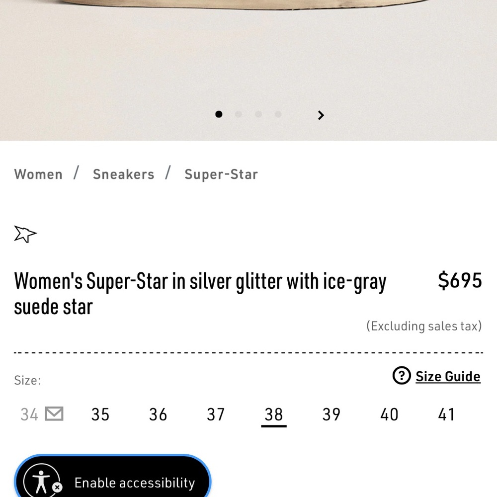 Golden Goose Silver Glitter Star Sneakers - Picture 4 of 4